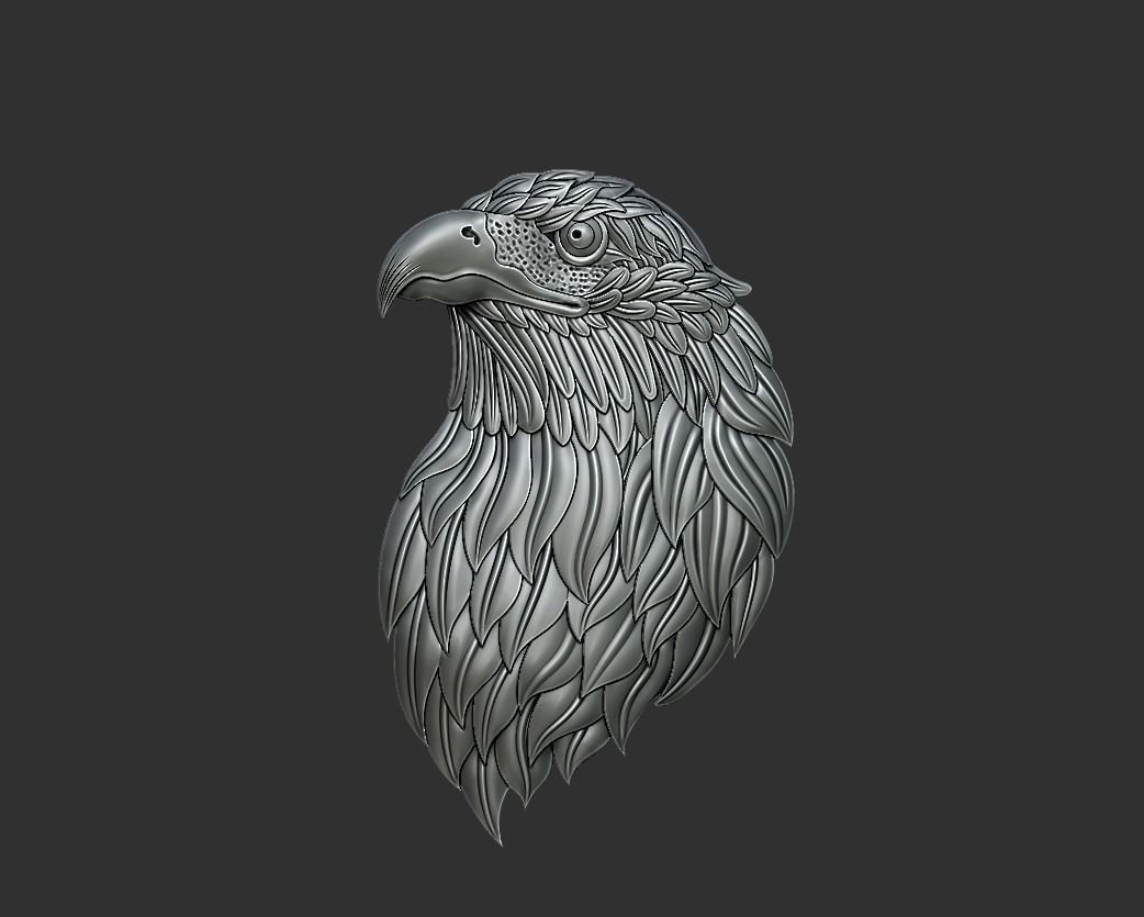 eagle head 3D print model_2