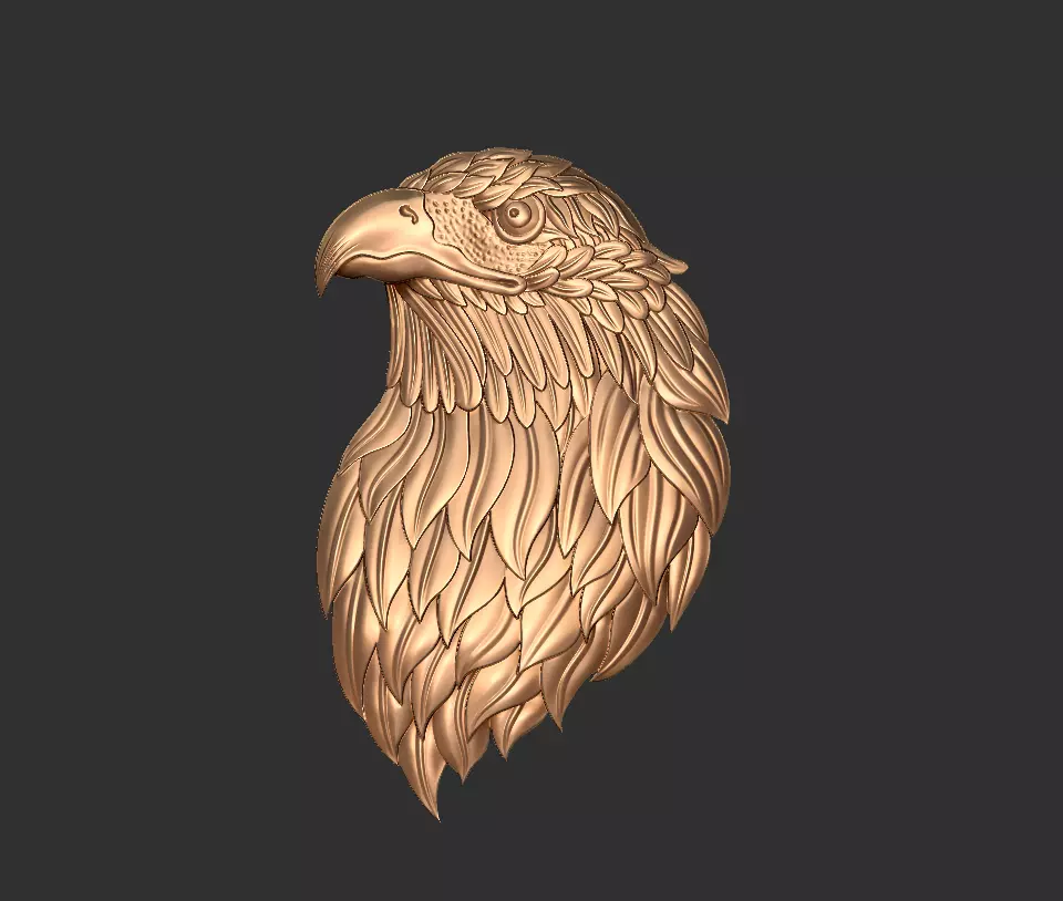 eagle head 3D print model_0