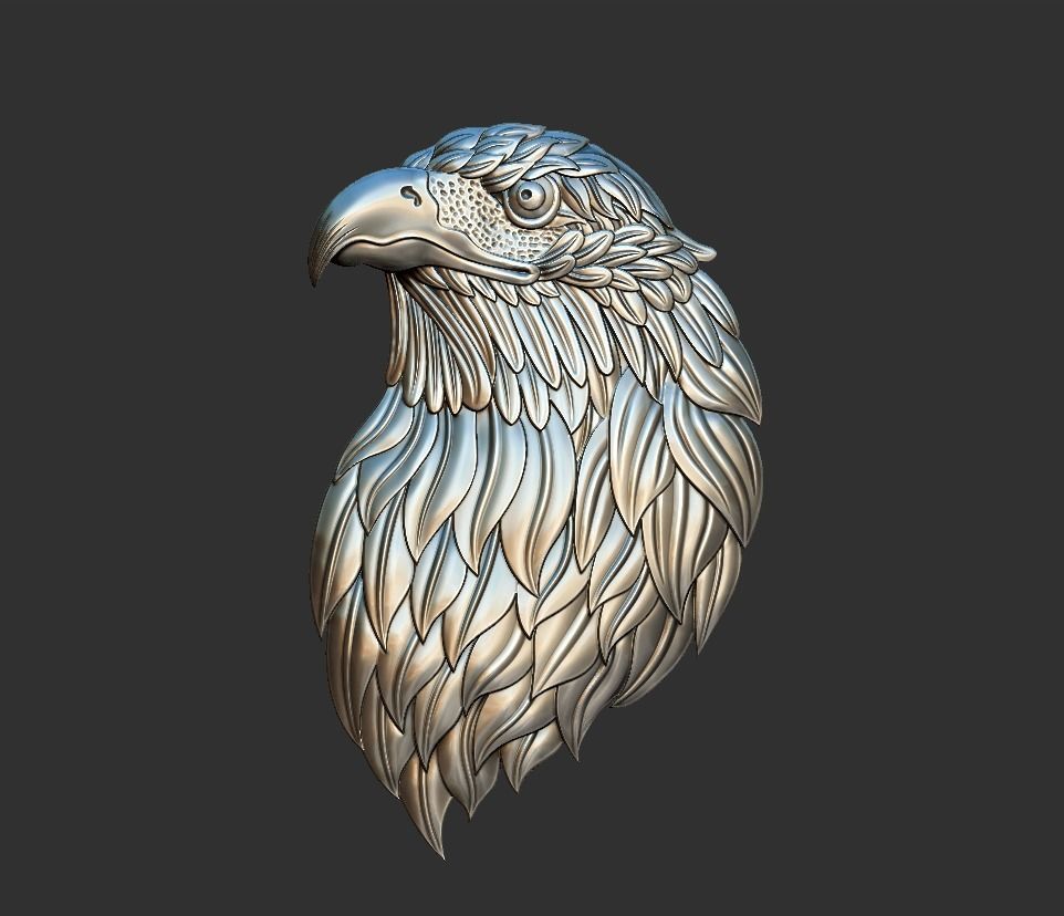 eagle head 3D print model_1