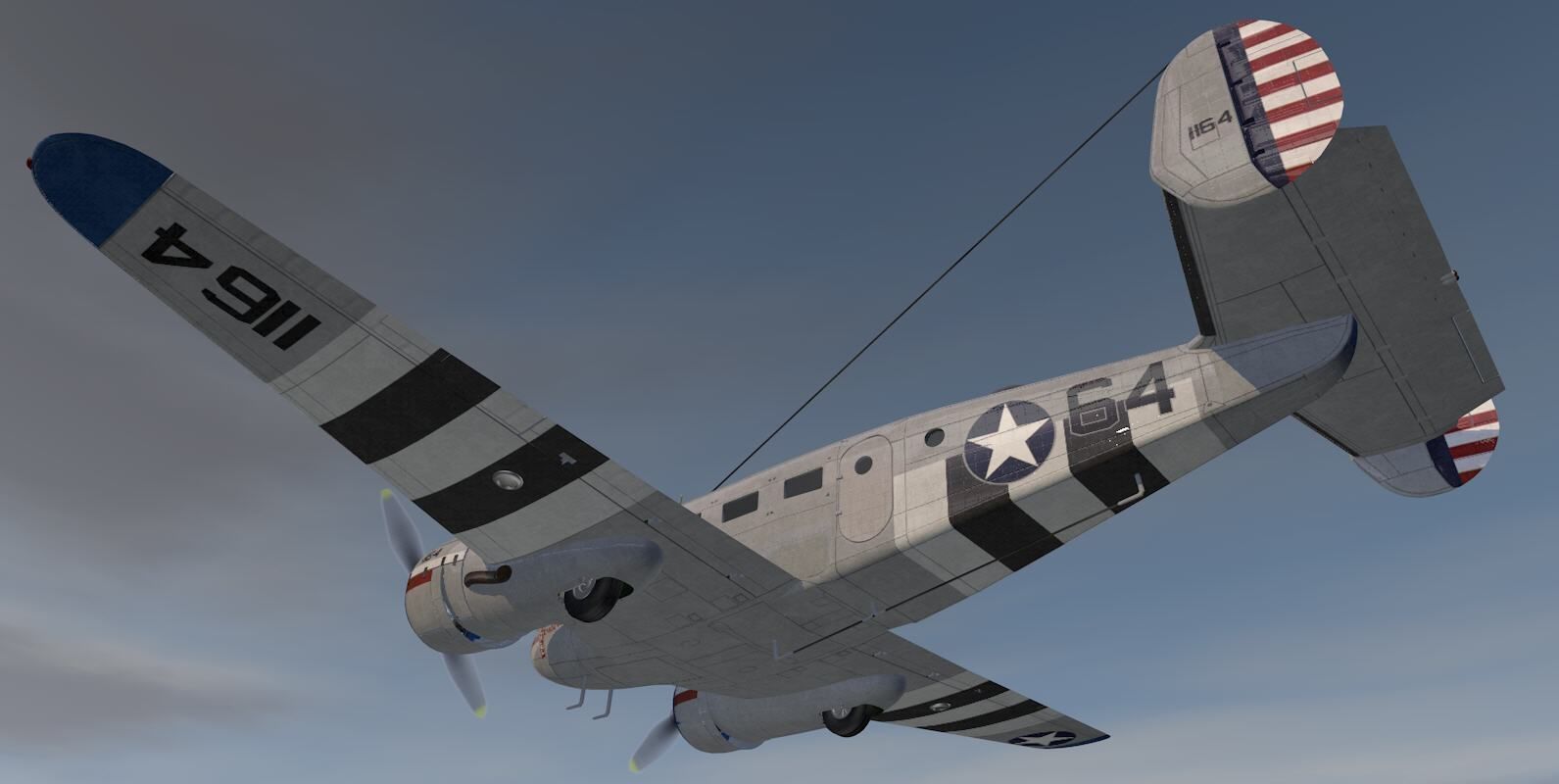 Beechcraft Model-18 C-45 Expeditor 3D model_19