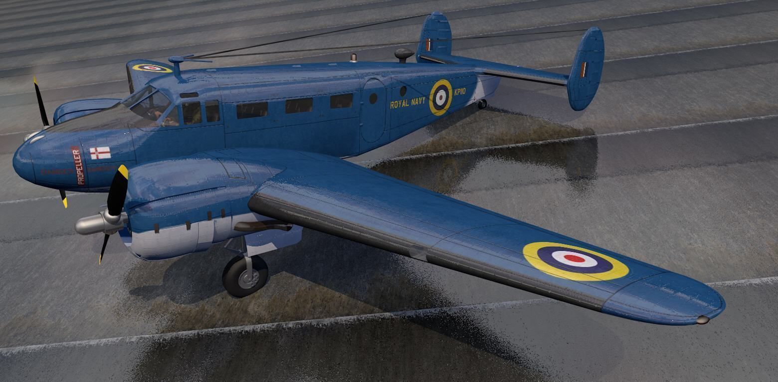 Beechcraft Model-18 C-45 Expeditor 3D model_4