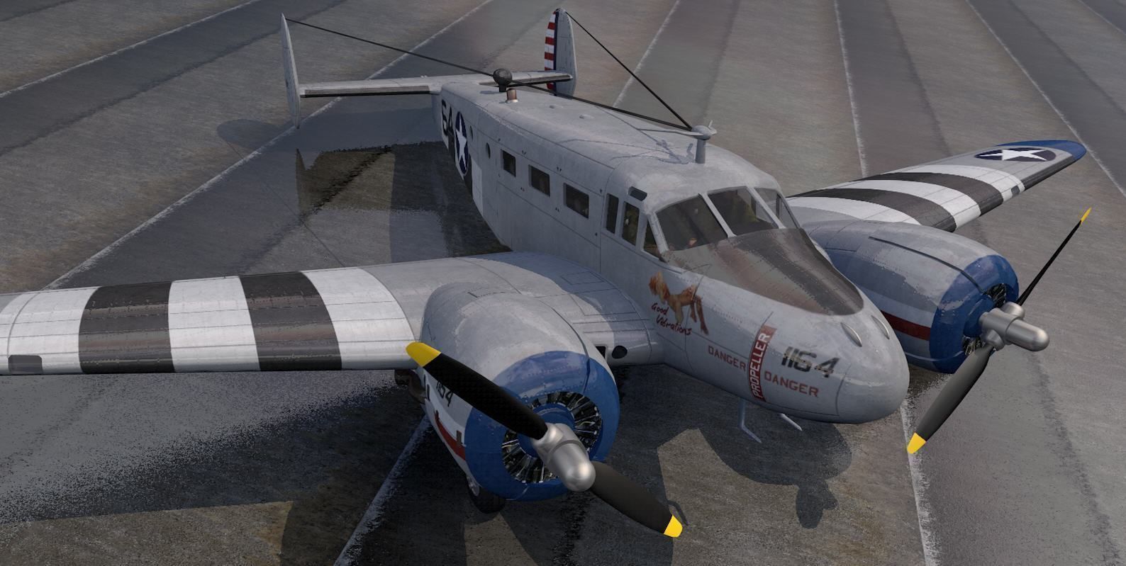 Beechcraft Model-18 C-45 Expeditor 3D model_10