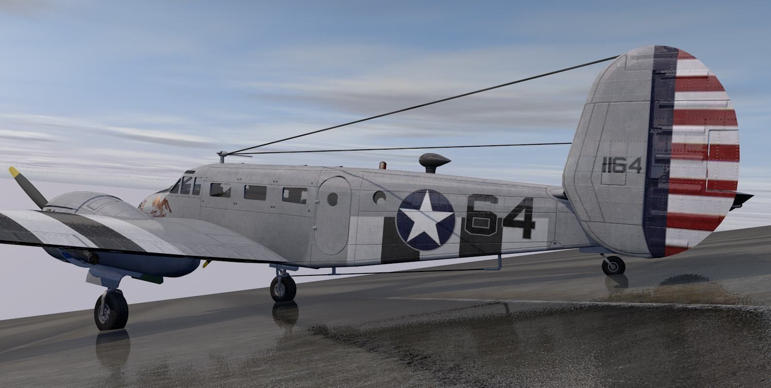 Beechcraft Model-18 C-45 Expeditor 3D model_13