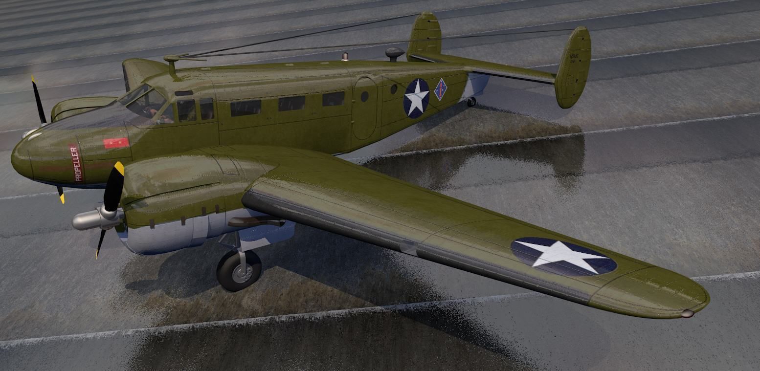 Beechcraft Model-18 C-45 Expeditor 3D model_5