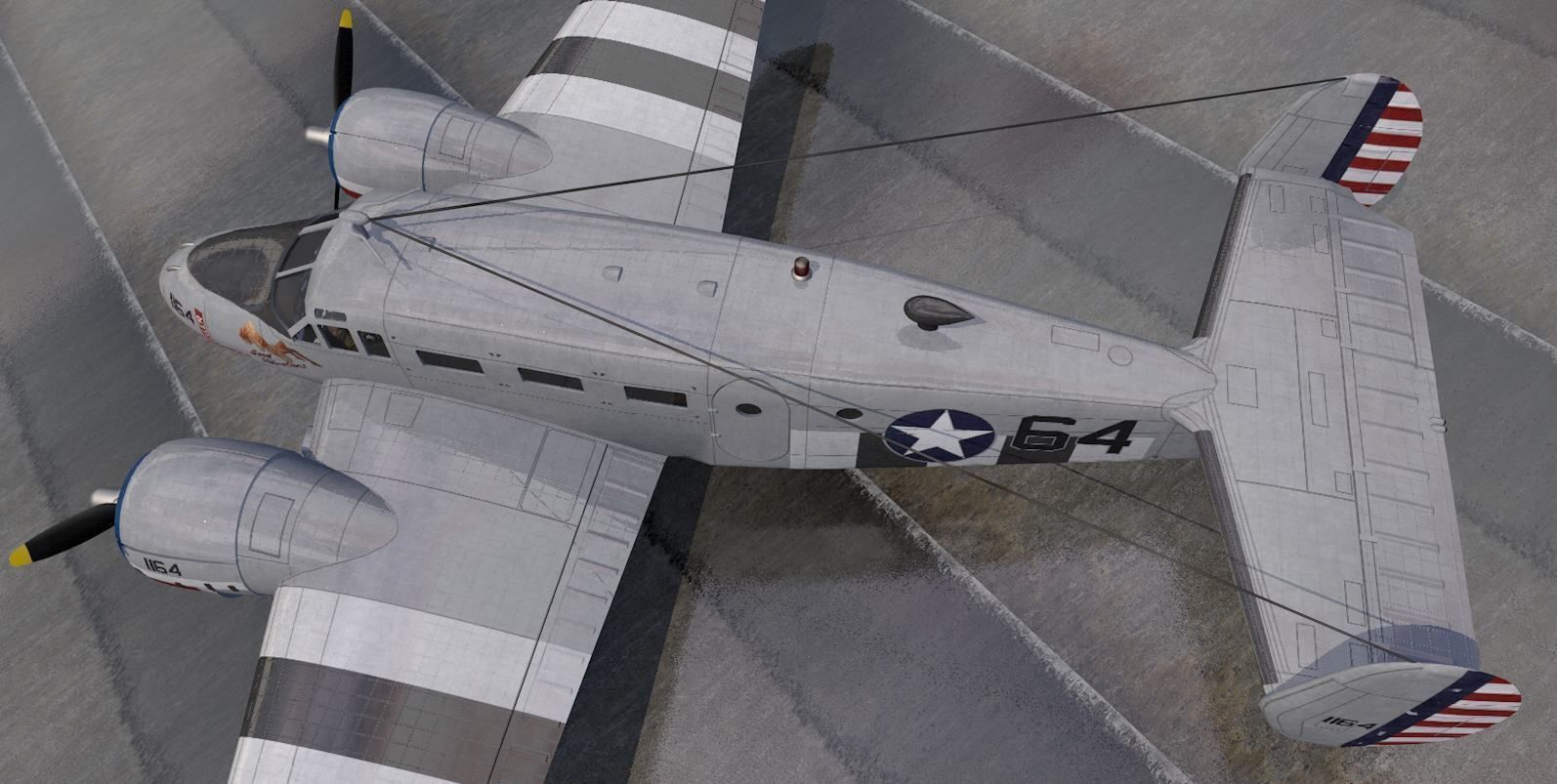 Beechcraft Model-18 C-45 Expeditor 3D model_9