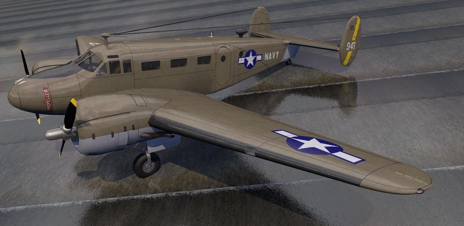 Beechcraft Model-18 C-45 Expeditor 3D model_6