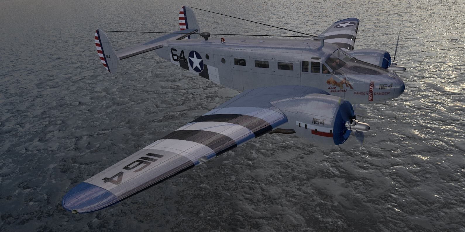 Beechcraft Model-18 C-45 Expeditor 3D model_15