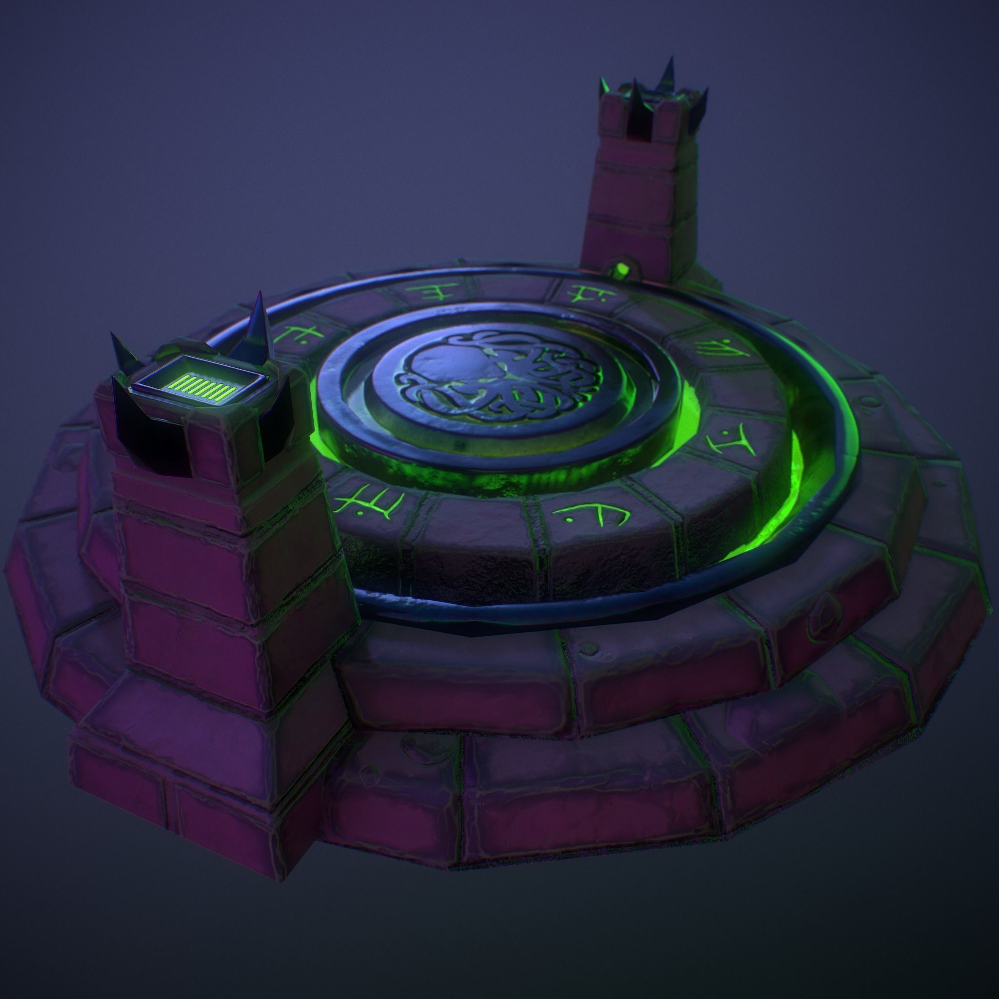 Altar Asset with 2 skins Low-poly 3D model_2