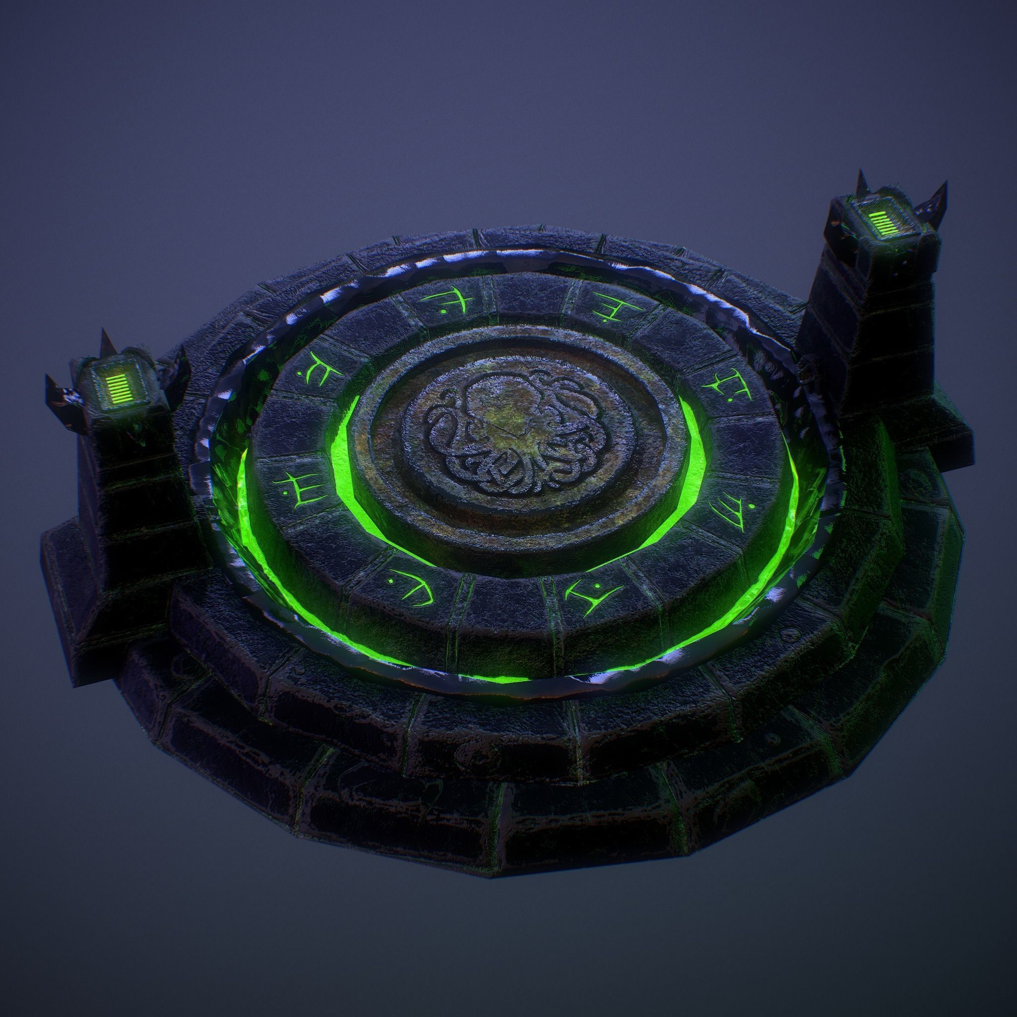 Altar Asset with 2 skins Low-poly 3D model_6