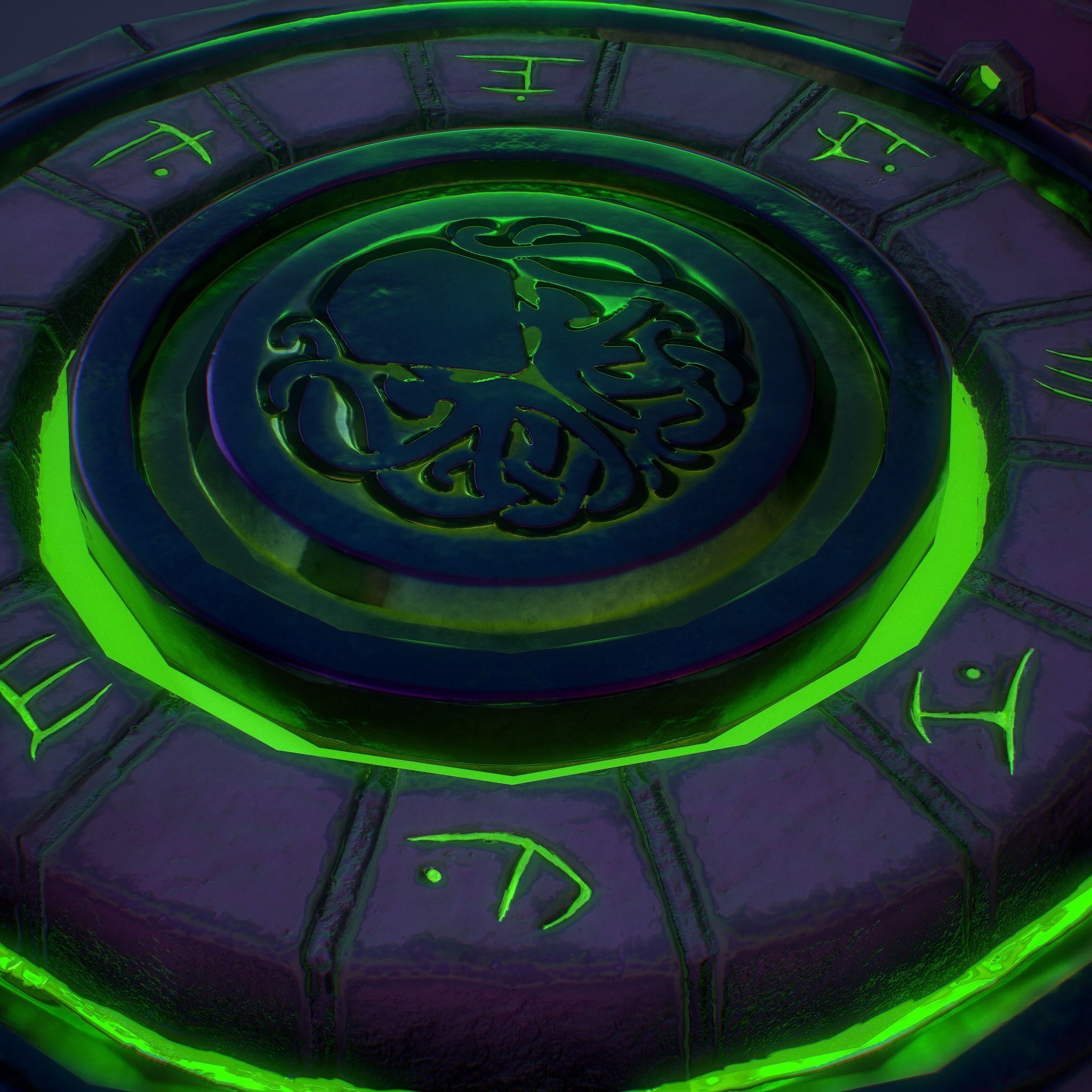 Altar Asset with 2 skins Low-poly 3D model_5