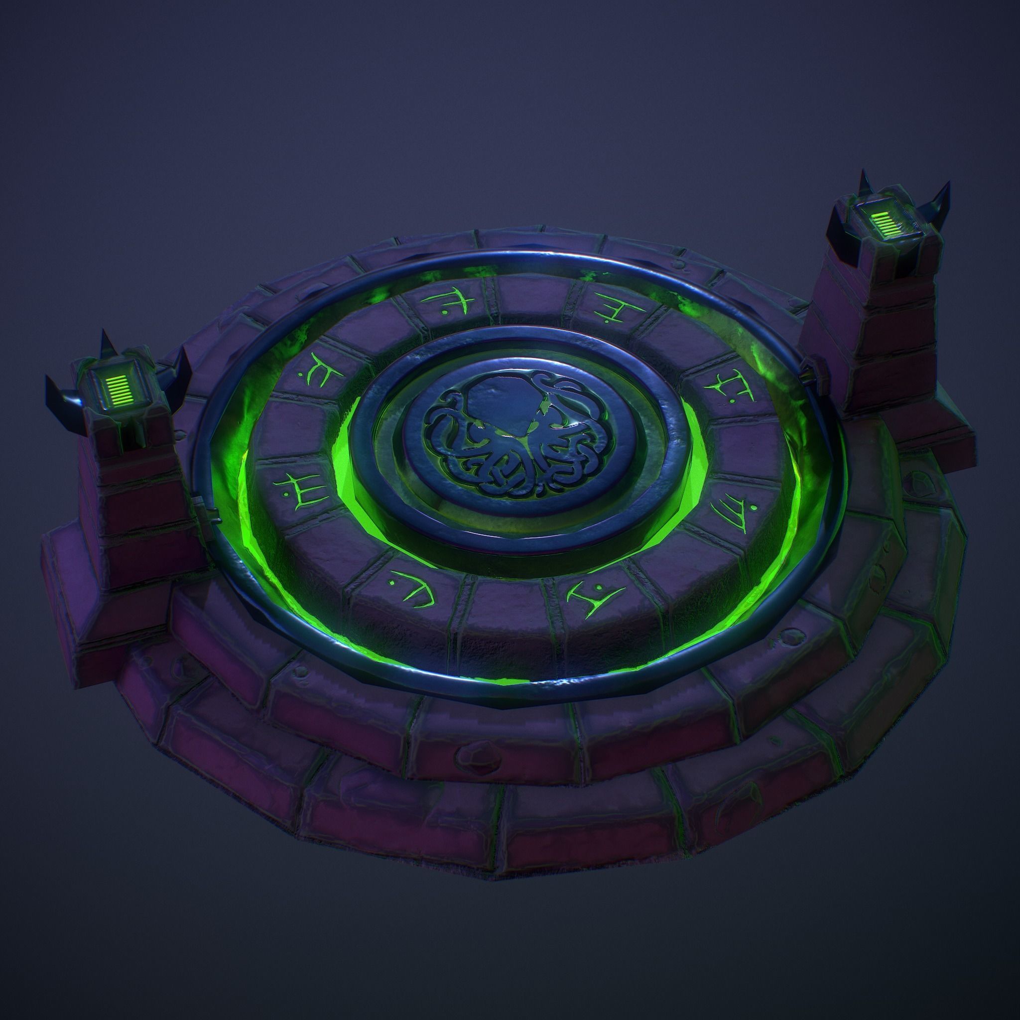 Altar Asset with 2 skins Low-poly 3D model_3