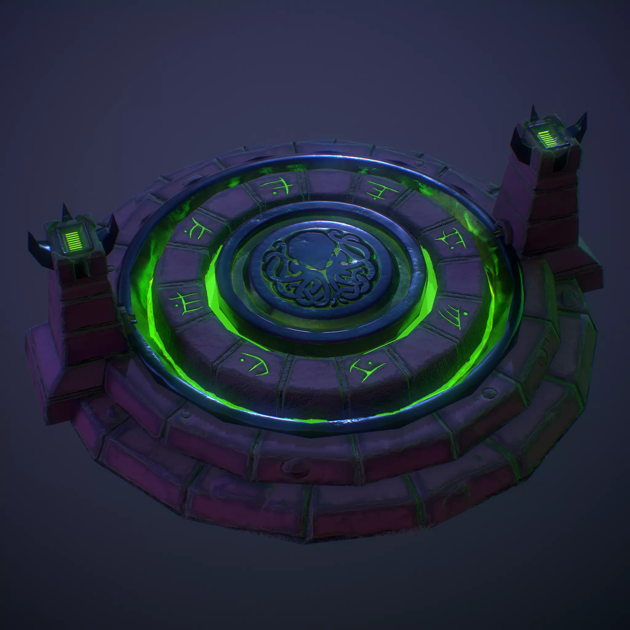Altar Asset with 2 skins Low-poly 3D model_0