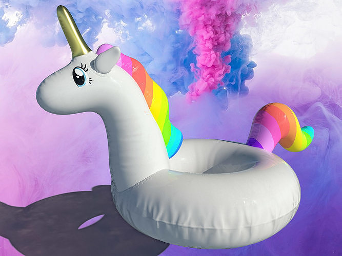 Pool Float Unicorn Low-poly 3D model