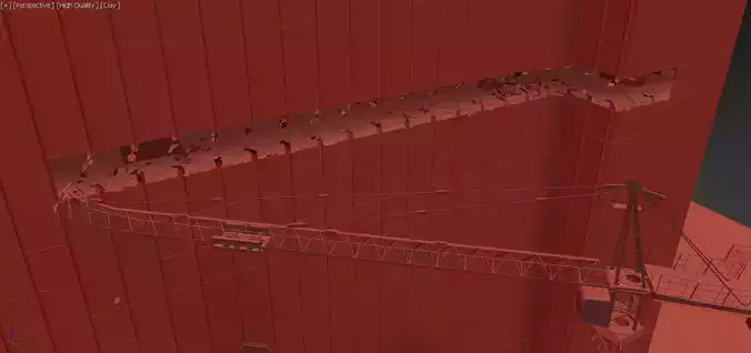 Crane Collapse Animation - 3D Model