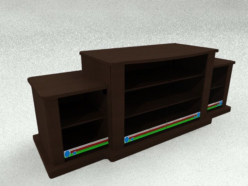 TV Rack 3D model_2
