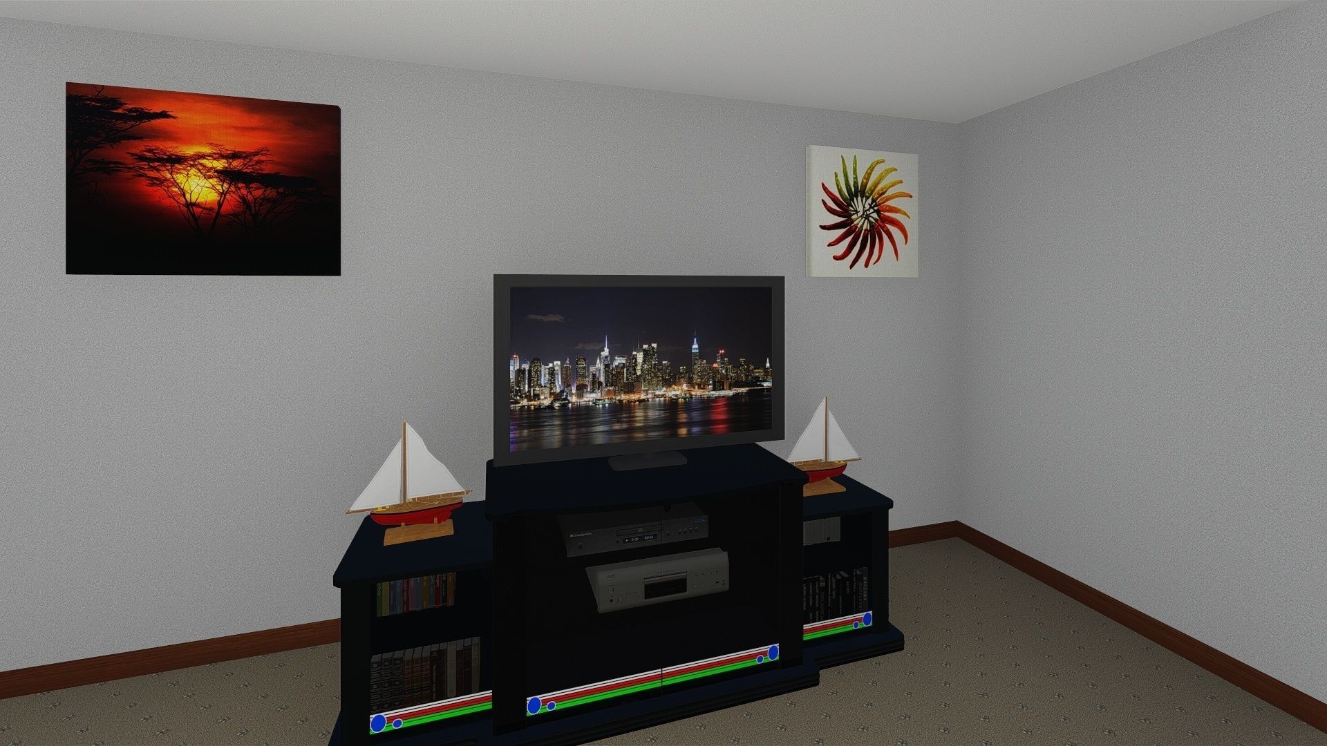 TV Rack 3D model_12