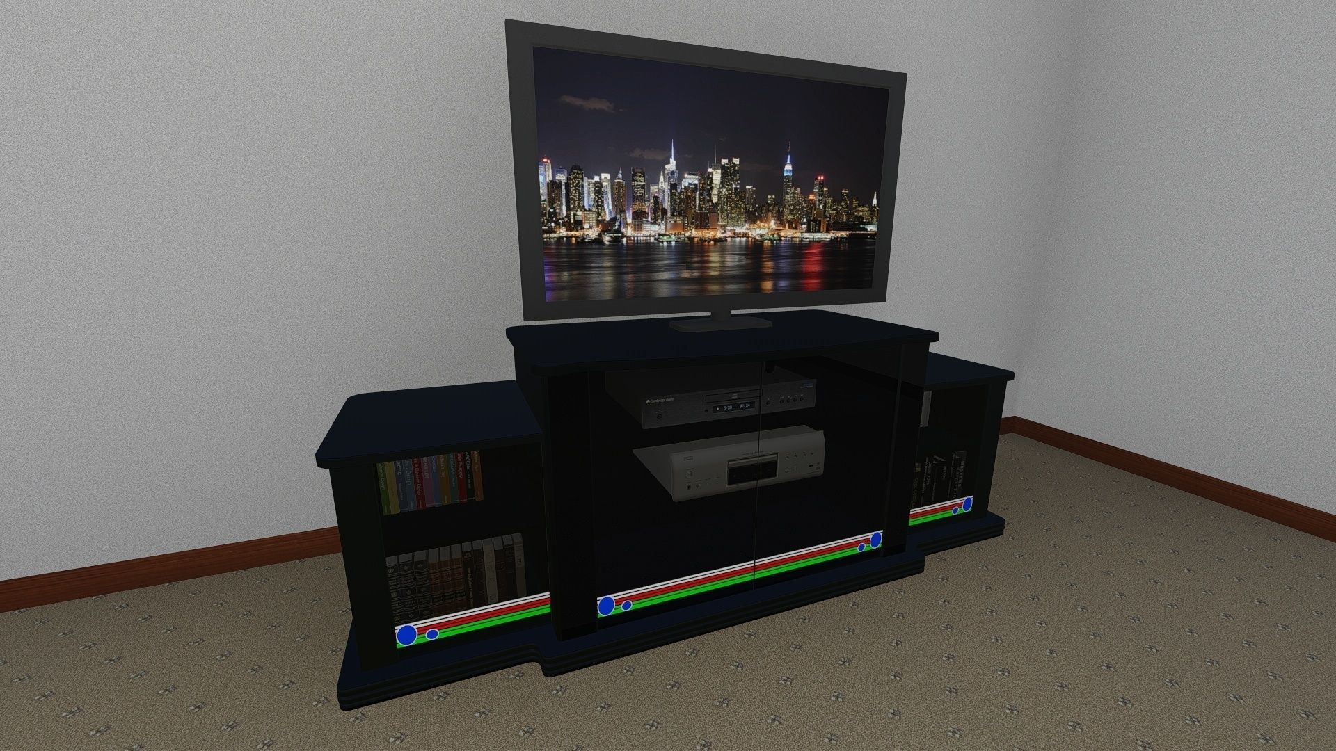 TV Rack 3D model_8