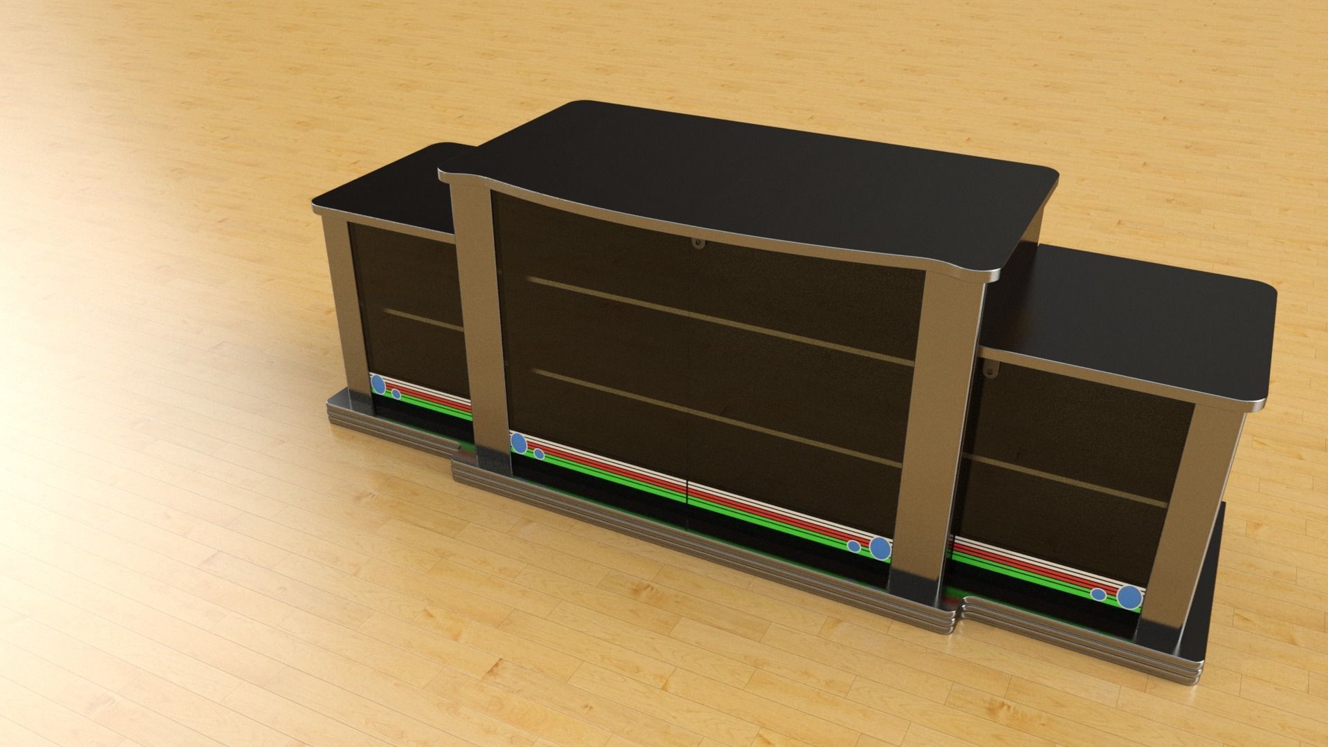 TV Rack 3D model_3