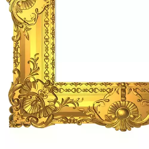 carved frame 3D model
