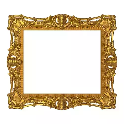 carved frame 3D model