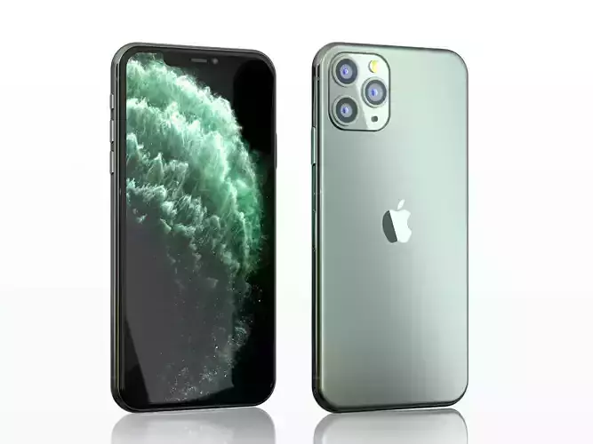 iPhone 11 pro max midnight green 3D model