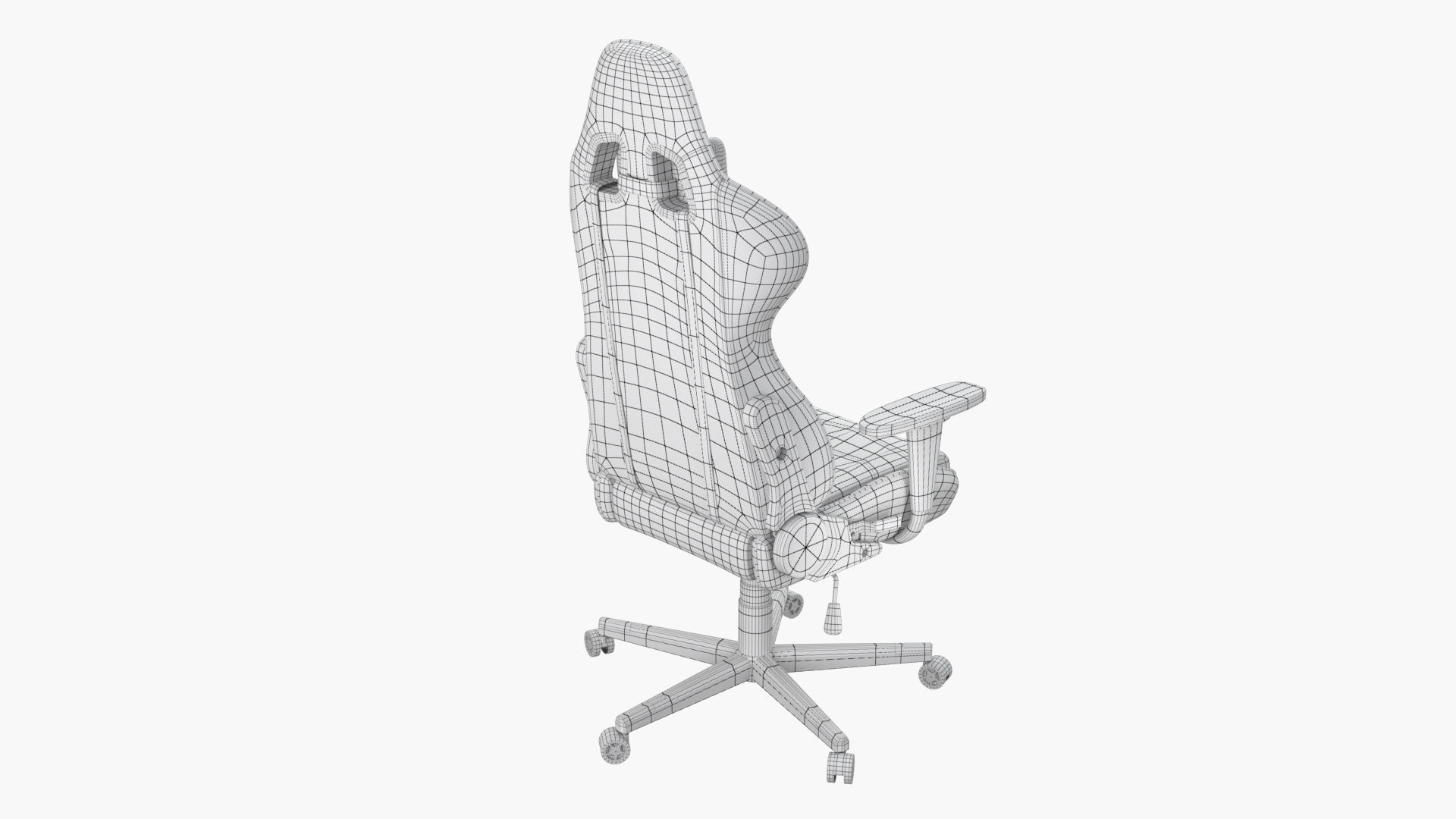 Gaming Chair PBR Low-poly 3D model_12
