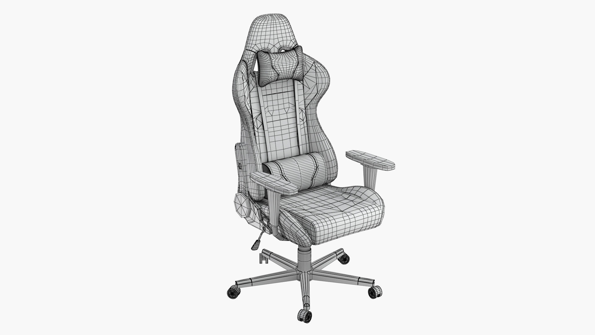 Gaming Chair PBR Low-poly 3D model_8