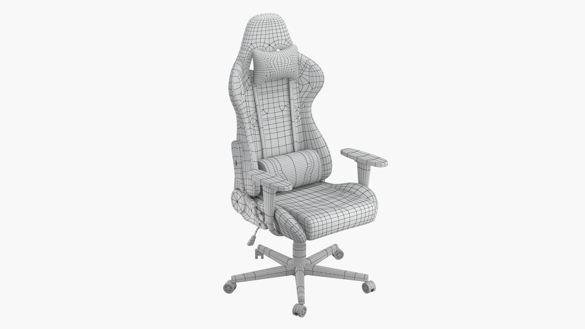 Gaming Chair PBR Low-poly 3D model_9