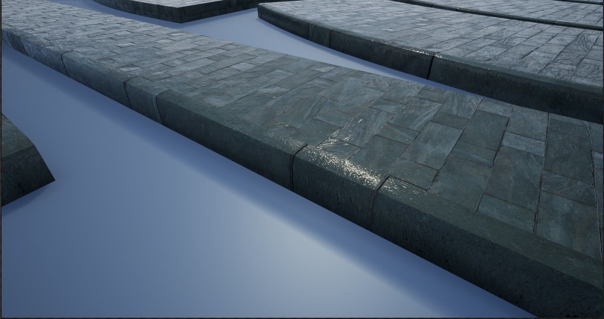 Lowpoly Modular PBR Pavements 4 Low-poly 3D model_11