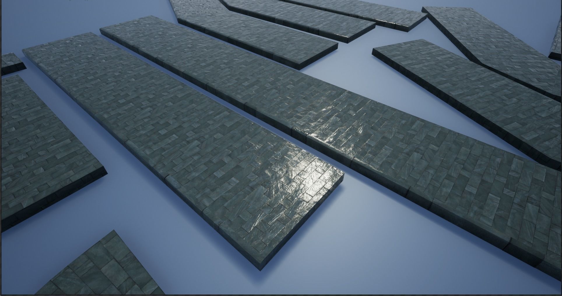 Lowpoly Modular PBR Pavements 4 Low-poly 3D model_9
