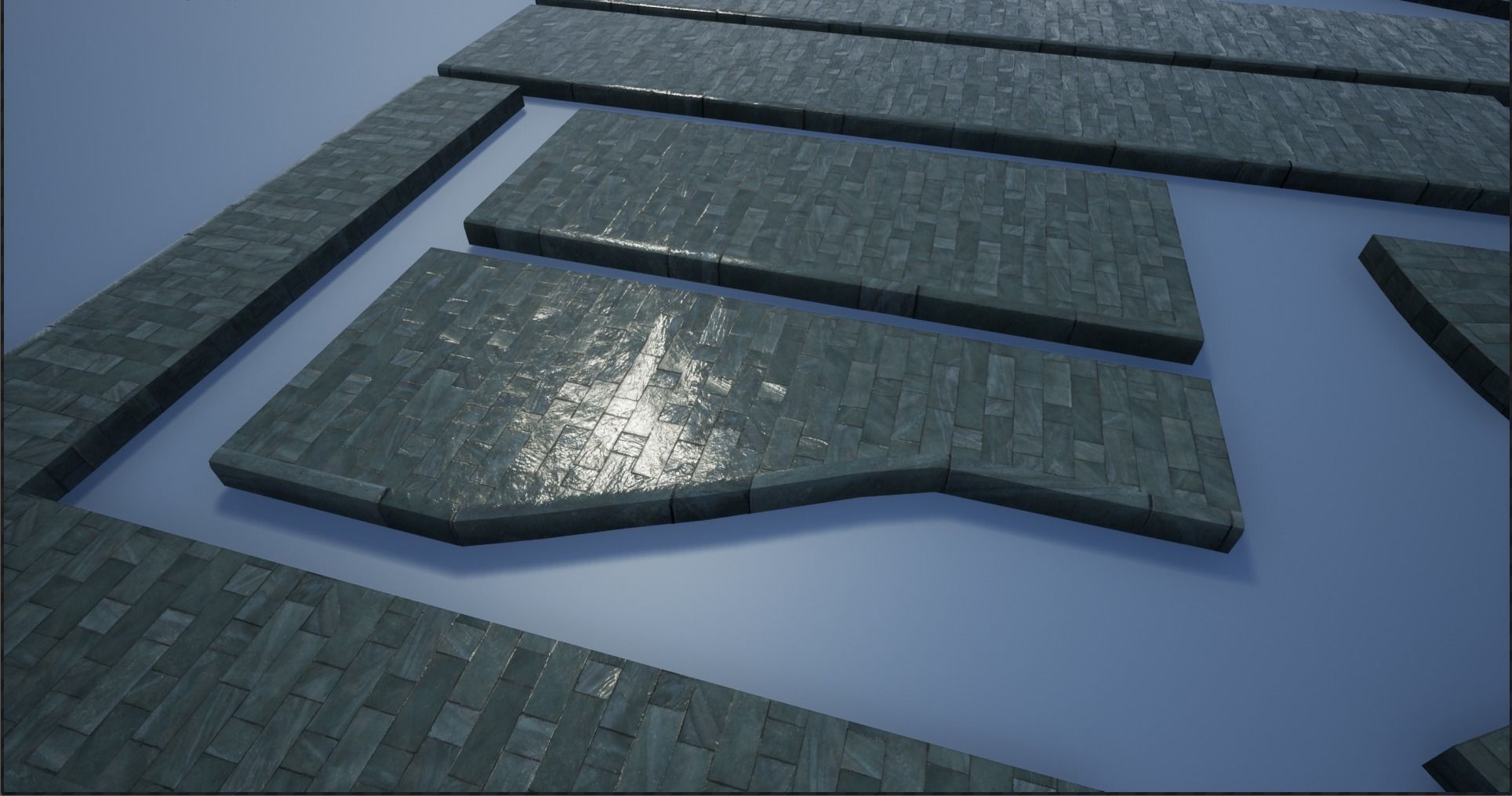 Lowpoly Modular PBR Pavements 4 Low-poly 3D model_8