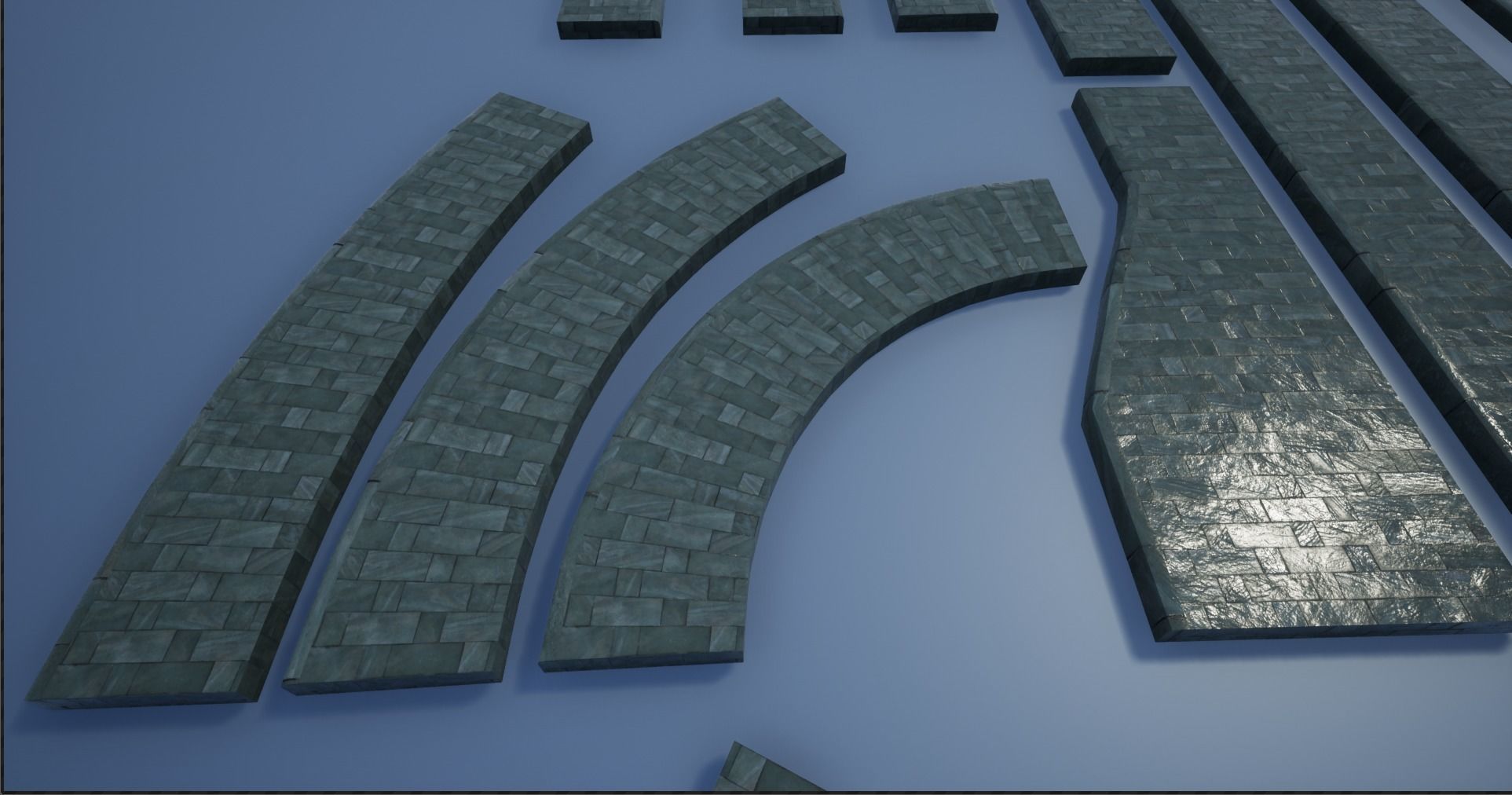 Lowpoly Modular PBR Pavements 4 Low-poly 3D model_2