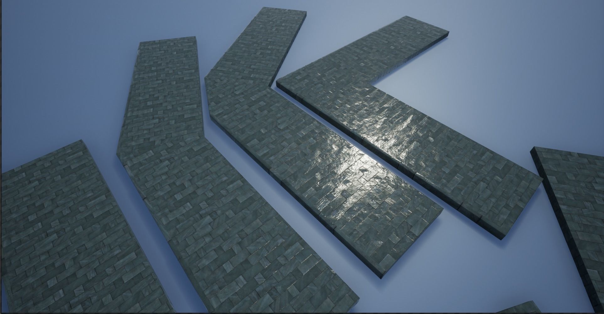 Lowpoly Modular PBR Pavements 4 Low-poly 3D model_10