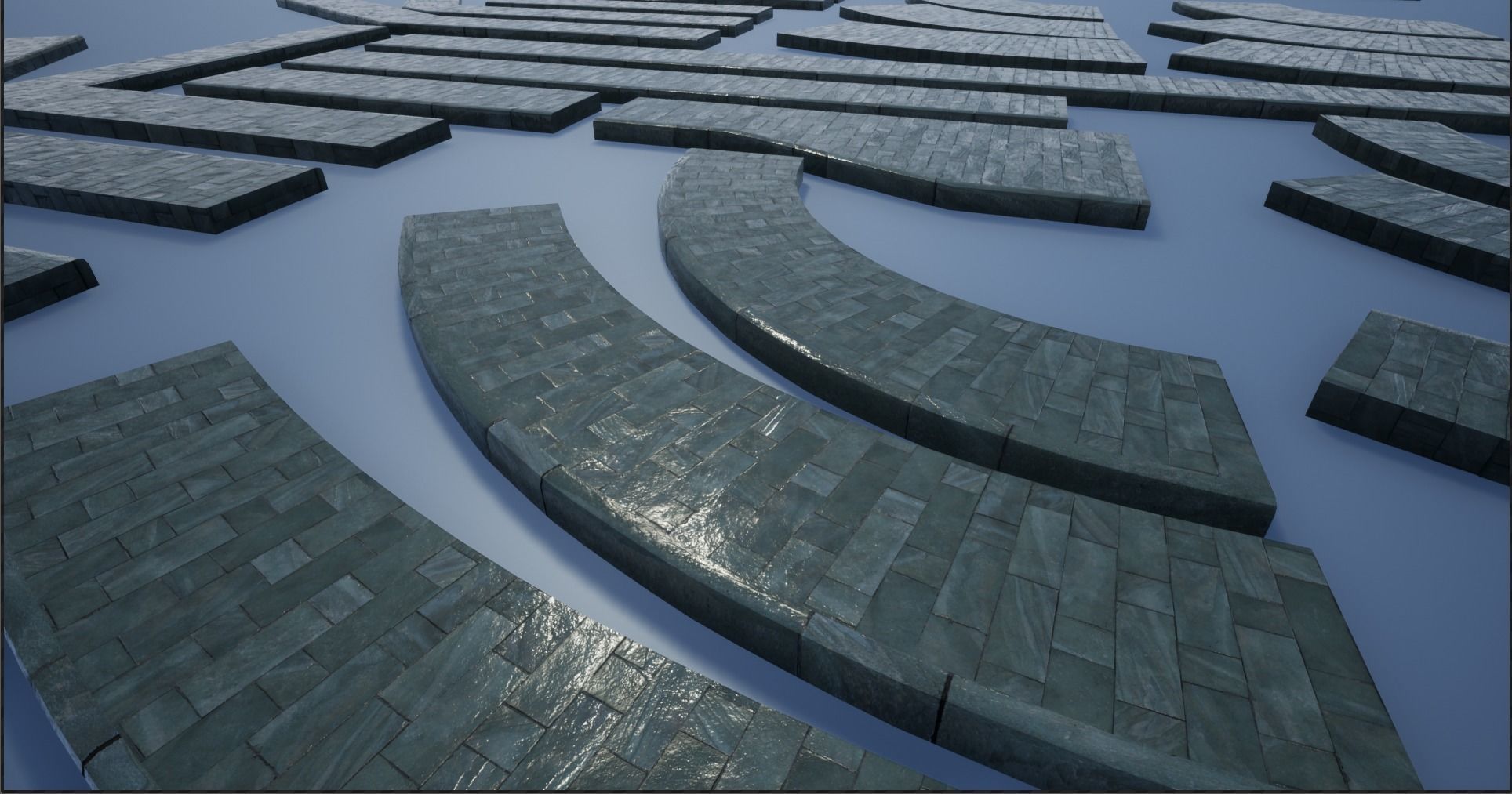 Lowpoly Modular PBR Pavements 4 Low-poly 3D model_15