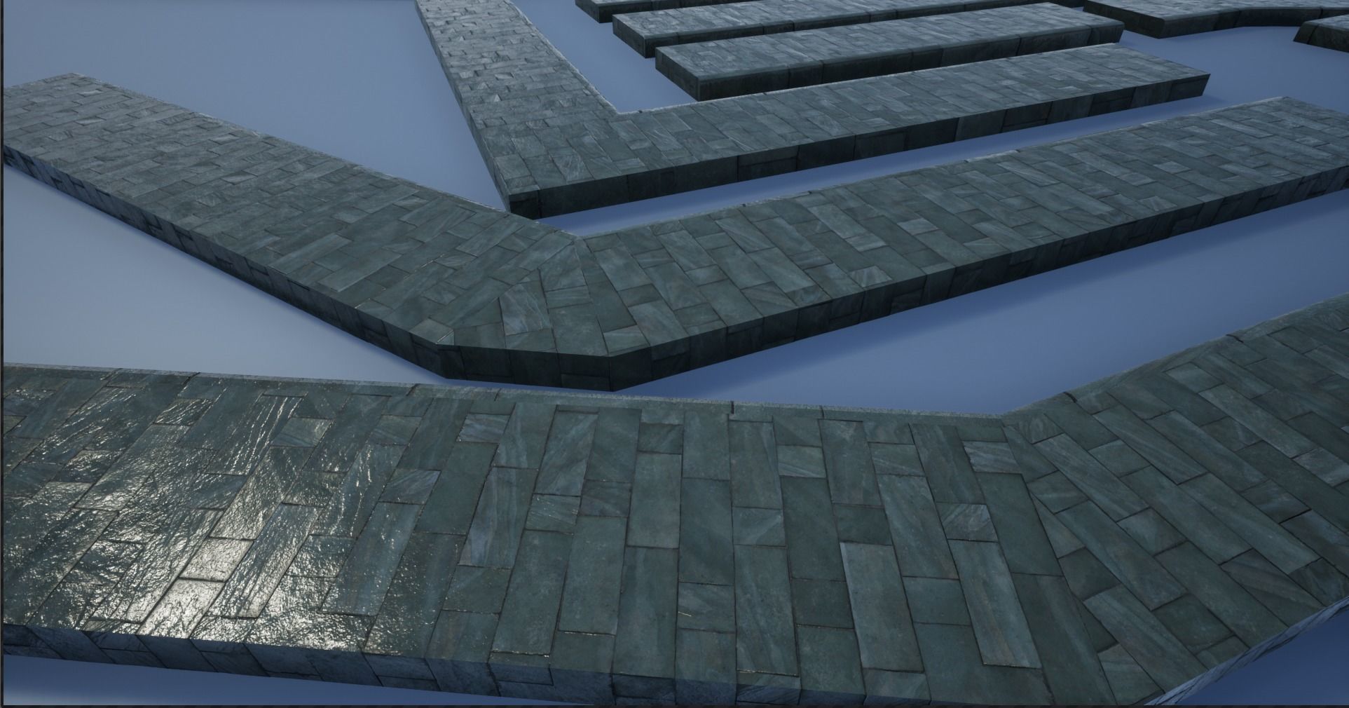 Lowpoly Modular PBR Pavements 4 Low-poly 3D model_14