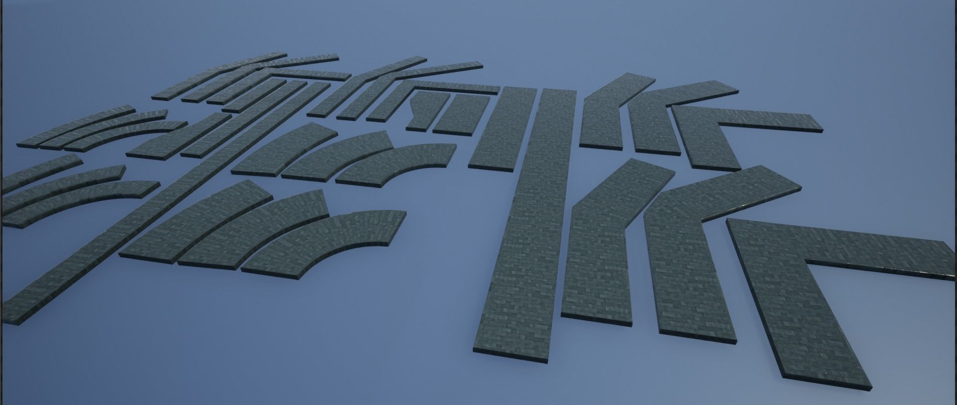 Lowpoly Modular PBR Pavements 4 Low-poly 3D model_16