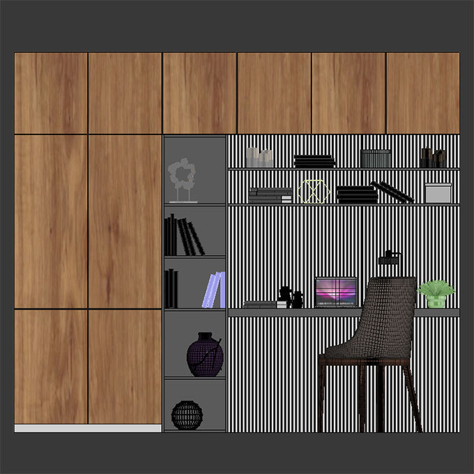 work place 001 3D model_2