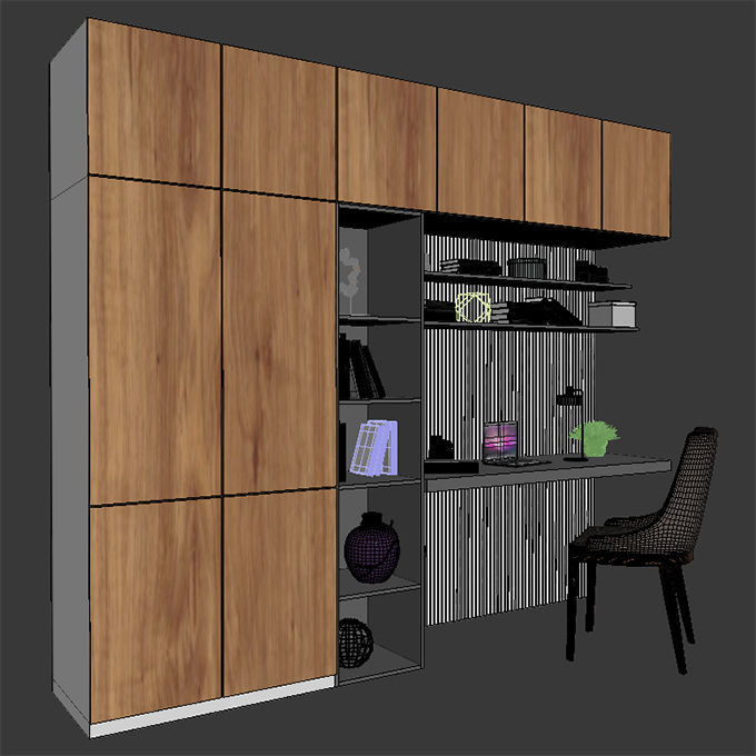 work place 001 3D model_3