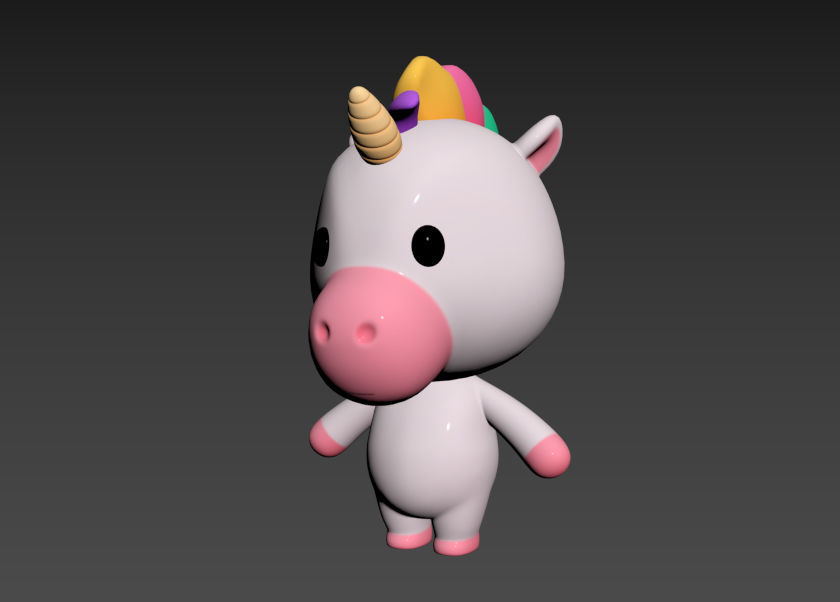 Character035 Unicorn 3D model_9