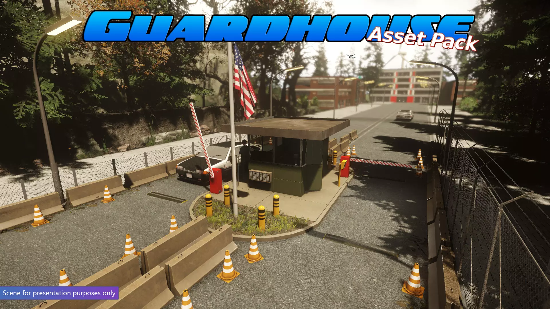 Low-Poly Guardhouse Pack Free low-poly 3D model