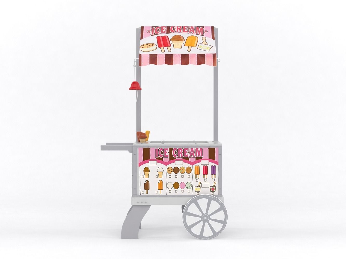 Sweets Food Cart 3D model_1