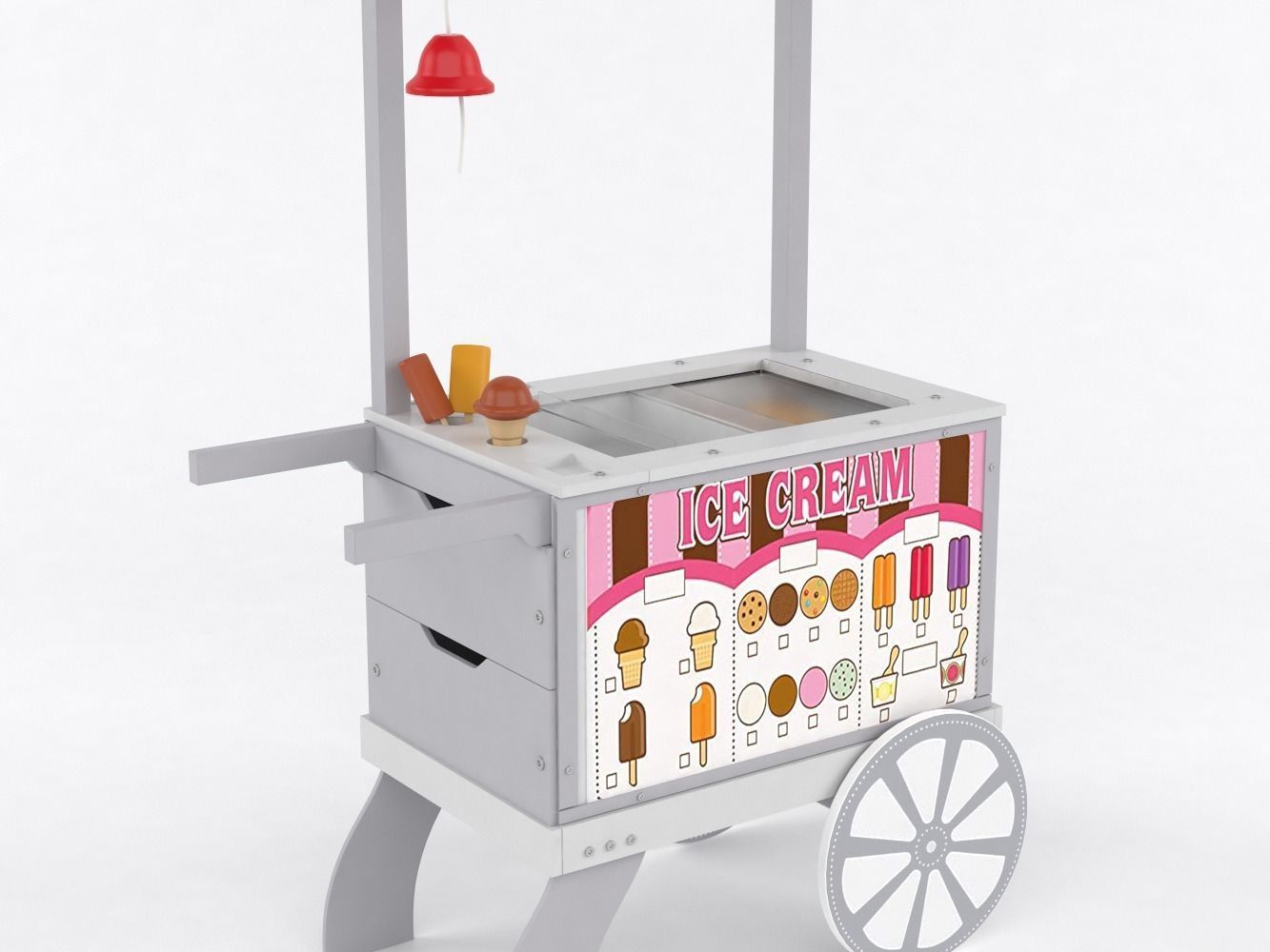 Sweets Food Cart 3D model_5
