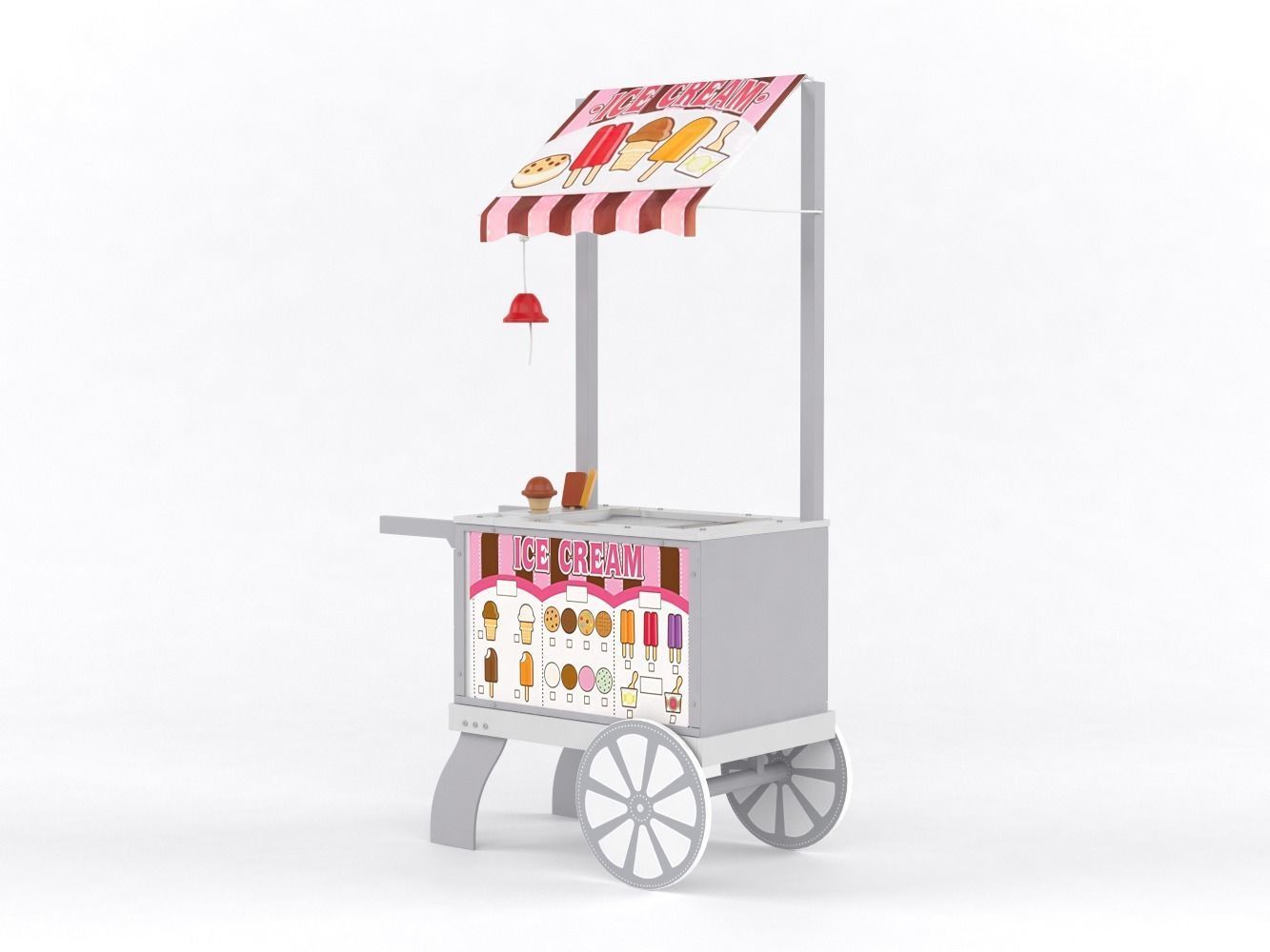 Sweets Food Cart 3D model_2