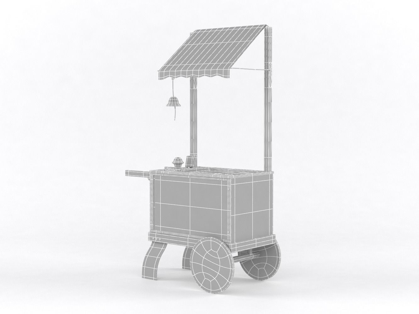 Sweets Food Cart 3D model_8