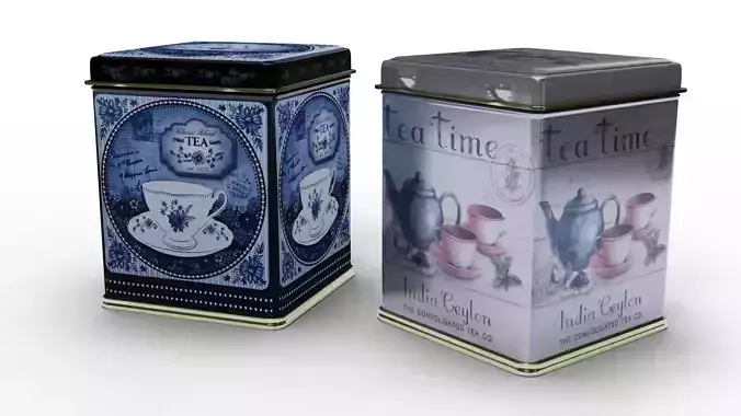 Tin containers 3D model
