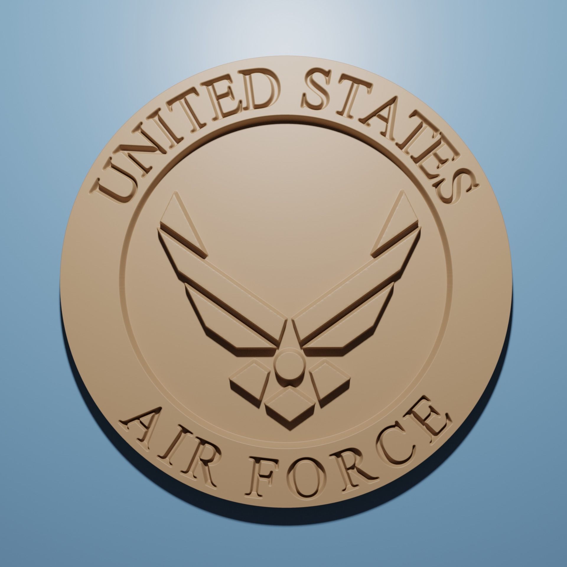 USA American Air Force STL 3D Model cnc Router Engraver Carving  3D print model_1