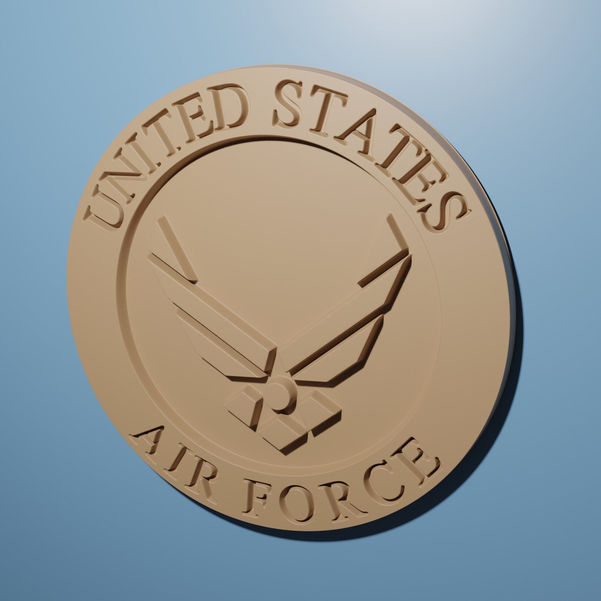 USA American Air Force STL 3D Model cnc Router Engraver Carving  3D print model_2