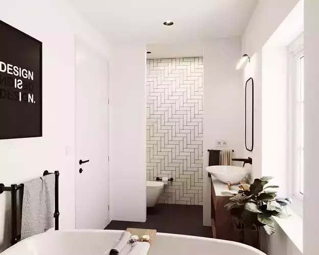 Nice Little Bathroom 3D model