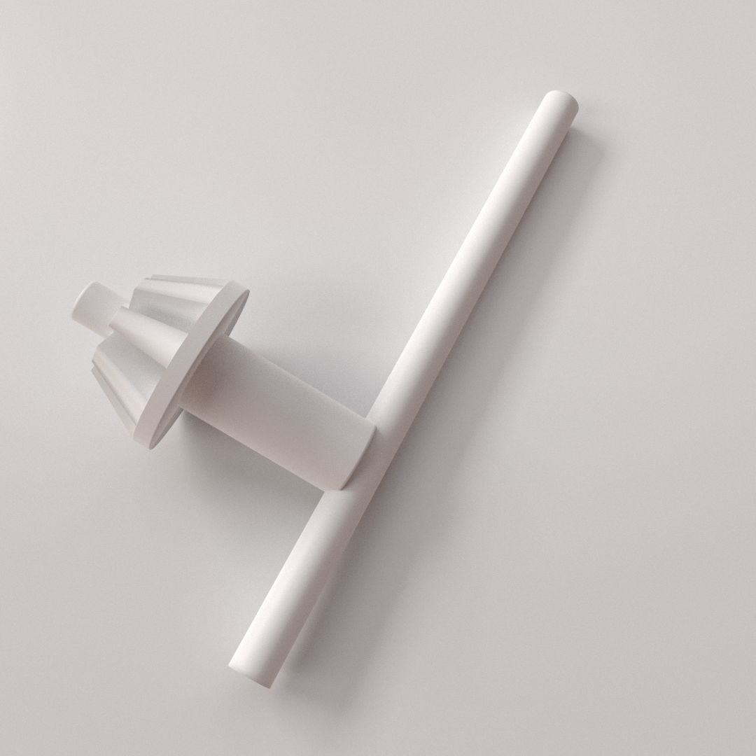 Drill Chuck Key 3D model_3