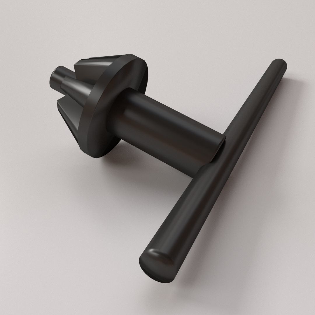 Drill Chuck Key 3D model_1